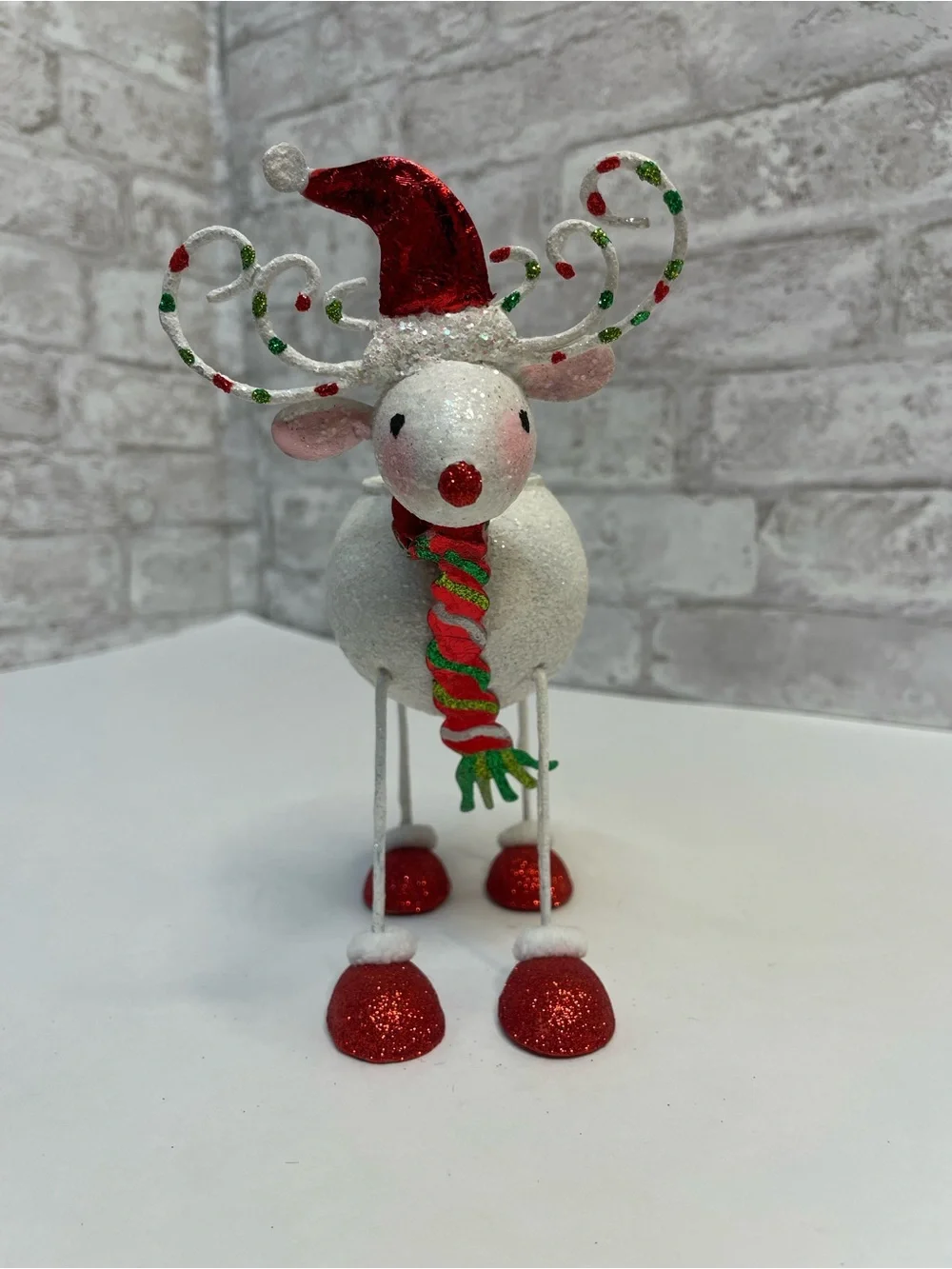 Pier One Imports Christmas Reindeer Retired Rare Tea Light Holder Metal HTF 7”